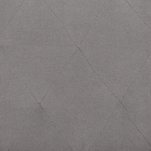 Sedia a Dondolo in Tessuto Grigio Chiaro Solido in Legno Pattini Classici