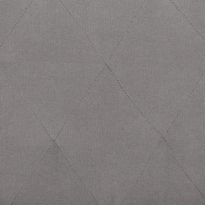 Sedia a Dondolo in Tessuto Grigio Chiaro Solido in Legno Pattini Classici