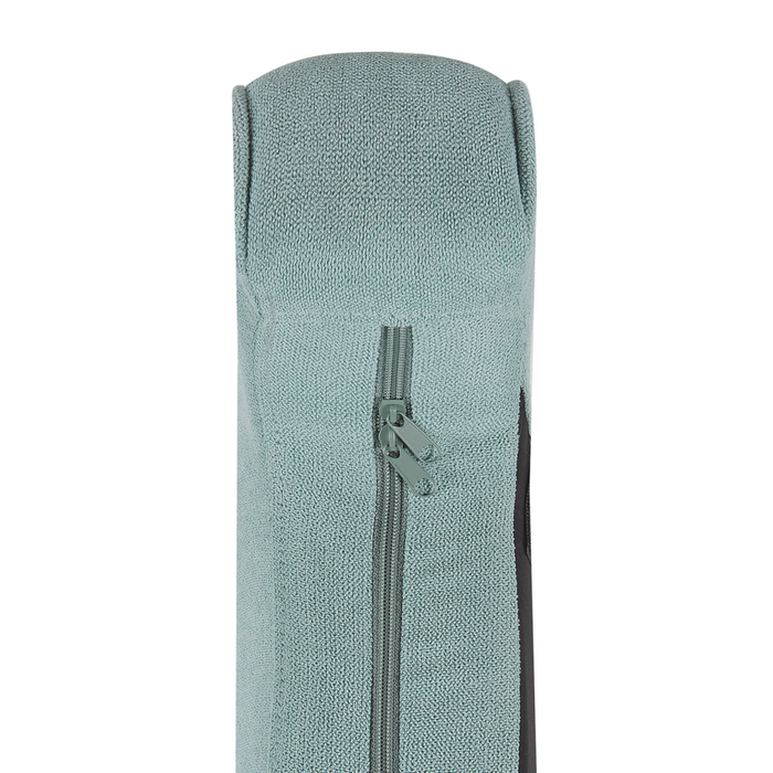 Sedia A Dondolo In Tessuto Verde Menta Pattini In Legno Massello Classico