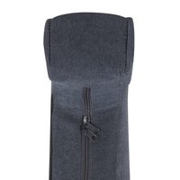 Sedia a Dondolo in Tessuto di colore Grigio in Solido Legno Stile Classico Moderno