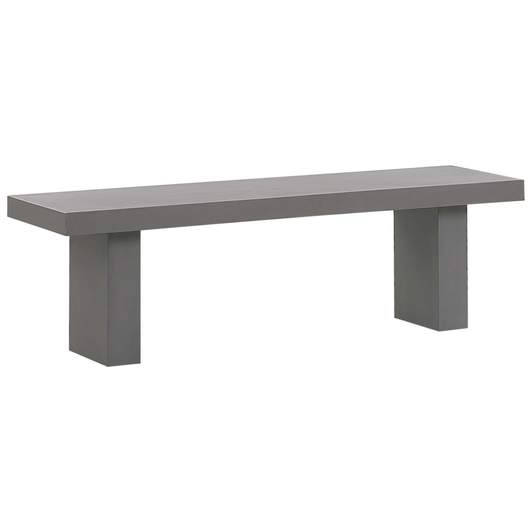 Panca da Giardino 2 posti in Cemento di colore Grigio Stile Industriale 150 x 40 cm esterno
