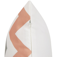 Set di 2 cuscini da giardino per esterni Multicolore in poliestere bianco con cerniera quadrata 45 x 45 cm chevron