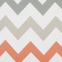 Set di 2 cuscini da giardino per esterni Multicolore in poliestere bianco con cerniera quadrata 45 x 45 cm chevron