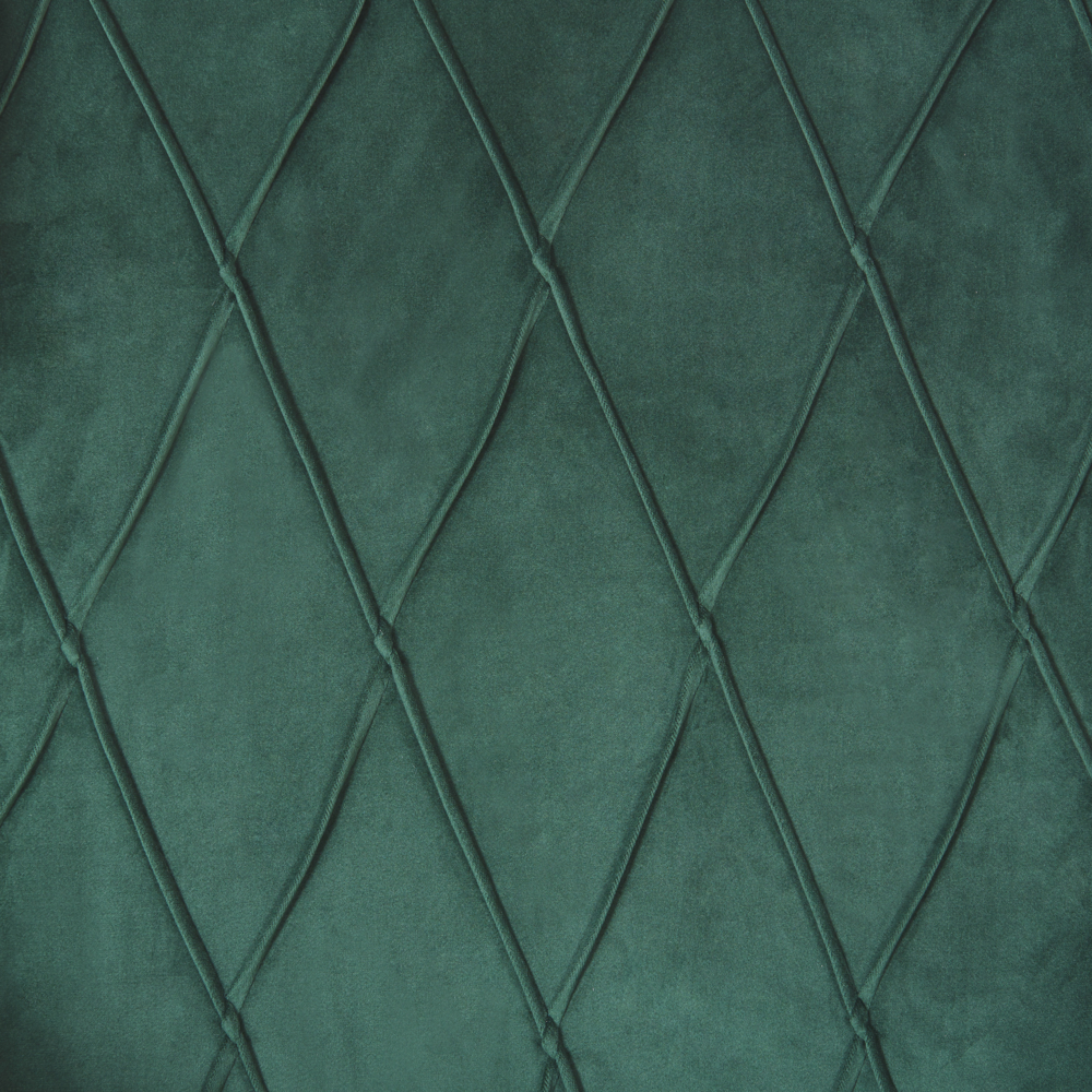 Poltrona con Poggiapiedi Tessuto Velluto Verde Gambe in Legno Stile Wingback