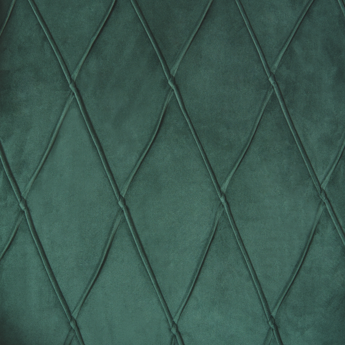 Poltrona con Poggiapiedi Tessuto Velluto Verde Gambe in Legno Stile Wingback