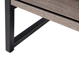 Consolle Mobile TV Taupe Legno e Metallo 3 Ripiani 1 Cassetto Home Office Mobili Stile Moderno