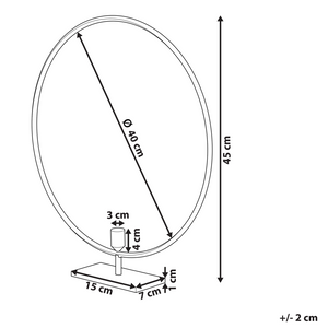 Portacandele Metallo Dorato 45 cm Candeliere decorazione Cerchio Glam