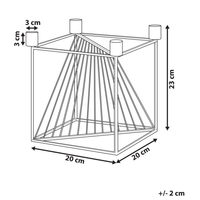Portacandele in metallo dorato 23 cm Cubico Accessorio per la casa Decorazione glamour