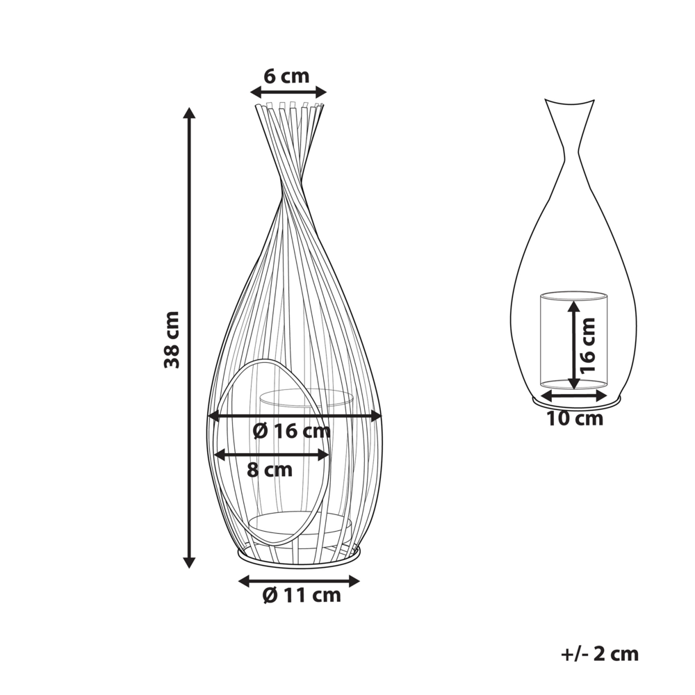 Lanterna in metallo Nero 38 cm portacandele traforato con inserto in vetro industriale