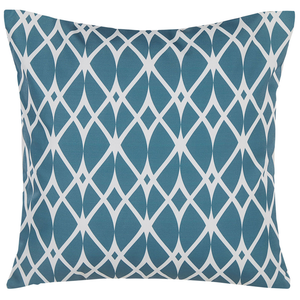 Set di 2 cuscini da giardino blu poliestere motivo geometrico 45 x 45 cm arredamento moderno accessori resistente all'acqua