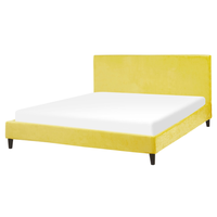Copri Letto Velluto di colore Giallo per Letto 160 x 200 cm Sfoderabile Lavabile camera da letto