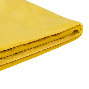 Fodera per struttura letto in velluto giallo per letto 180 x 200 cm sfoderabile e lavabile