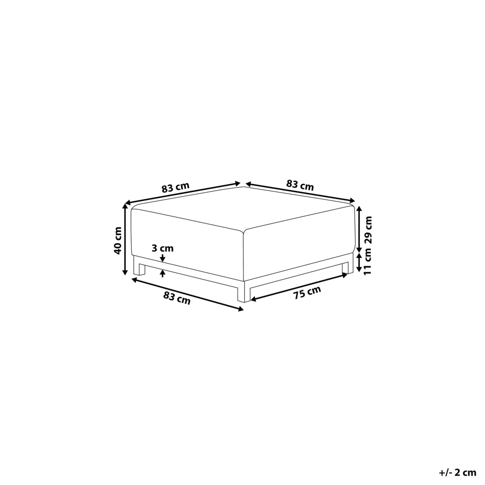 Rivestimento in poliestere grigio ottomana Gambe in alluminio bianco Struttura in metallo Resistente all'acqua per esterni e interni