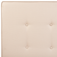 Letto Matrimoniale in Tessuto Beige Testiera Trapuntata 180 x 200 cm