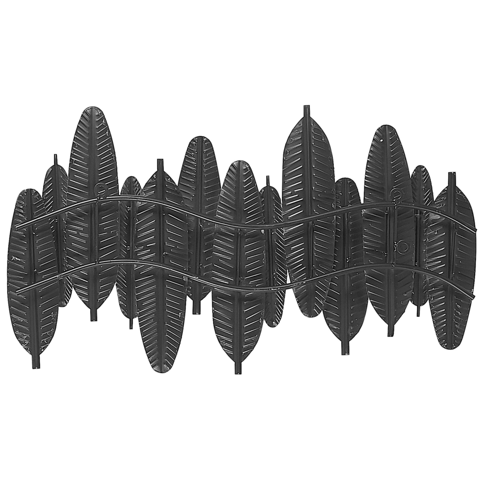 Decorazione da parete Piume dorato e Argento Metallo 66 x 37 cm Industrial Modern