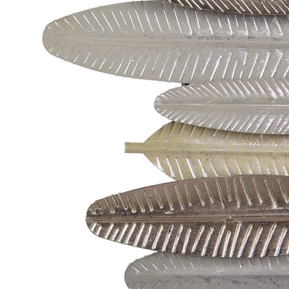 Decorazione da parete Piume dorato e Argento Metallo 66 x 37 cm Industrial Modern