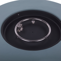 Focolare a gas propano per riscaldare il patio in acciaio grigio da esterno giardino barbecue