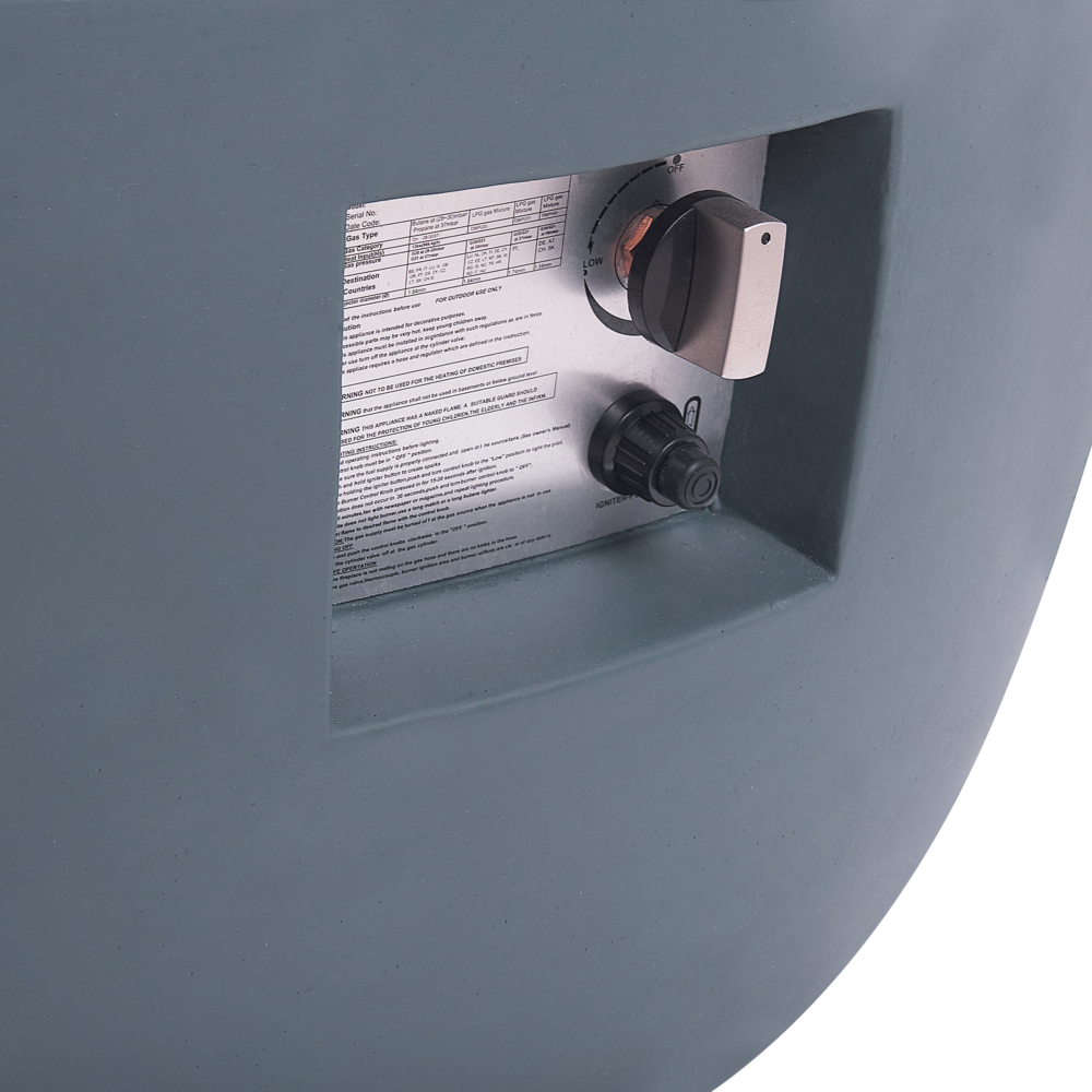 Focolare a gas propano per riscaldare il patio in acciaio grigio da esterno giardino barbecue