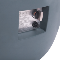 Focolare a gas propano per riscaldare il patio in acciaio grigio da esterno giardino barbecue