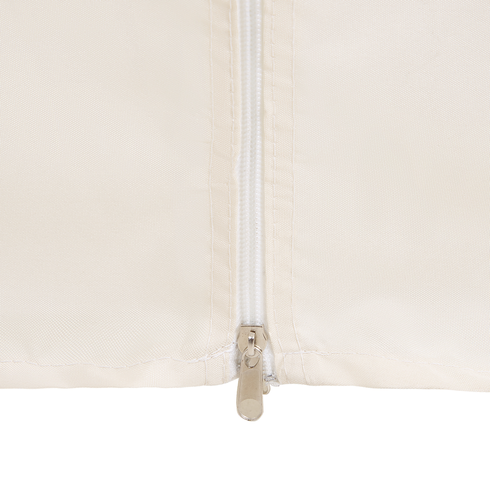 Gazebo Tessuto Beige Struttura in Acciaio Nero 300 x 400 cm Tende da Giardino