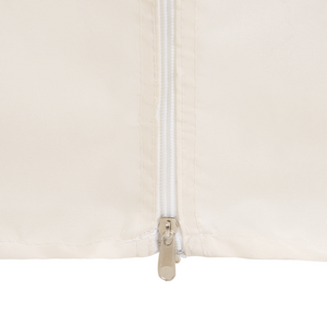 Gazebo Tessuto Beige Struttura in Acciaio Nero 300 x 400 cm Tende da Giardino