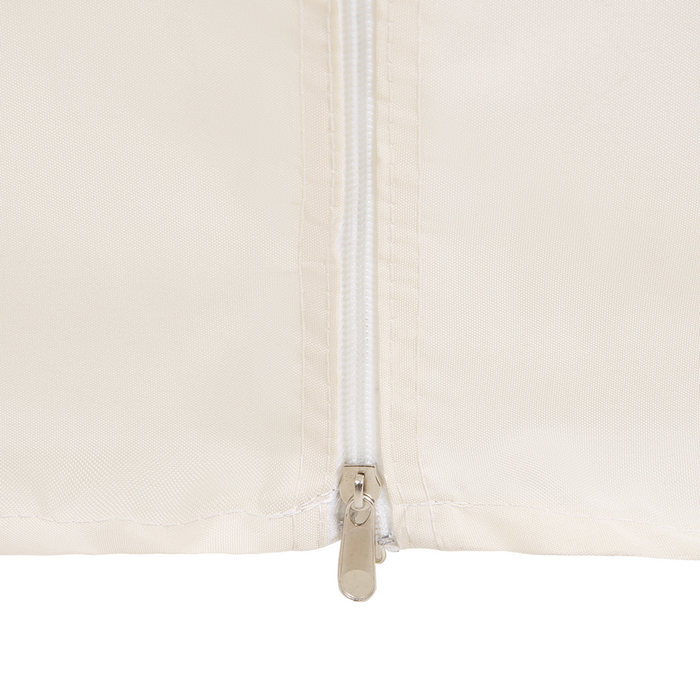 Gazebo Tessuto Beige Struttura in Acciaio Nero 300 x 400 cm Tende da Giardino