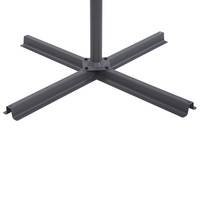 Ombrellone da giardino a sbalzo Parasole in poliestere grigio con luce a LED ø 285 cm Palo in alluminio Meccanismo a manovella da esterno