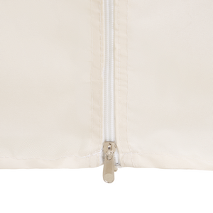 Gazebo da giardino Tende in poliestere beige Struttura in metallo Nero Mobili da giardino Resistente ai raggi UV