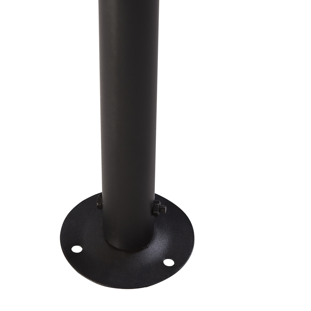 Gazebo da giardino Tende in poliestere grigio scuro Struttura in metallo Nero Mobili da giardino Resistente ai raggi UV