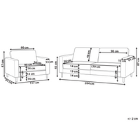 Set Divani Marrone Dorato Ecopelle Poliestere Divano A 3 Posti Poltrona Design Da Salotto Retrò