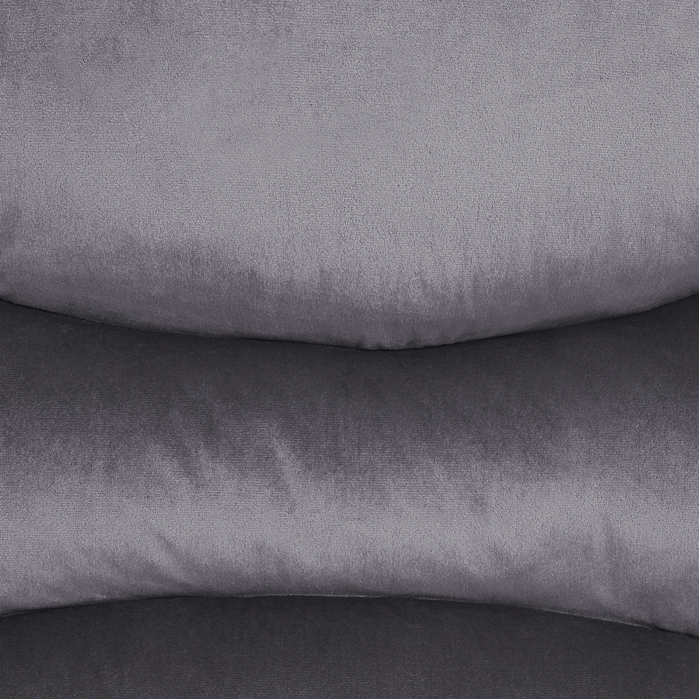 Sedia reclinabile Rivestimento in velluto grigio Push-Back Schienale e poggiapiedi regolabili manualmente Poltrona dal design retrò