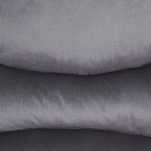 Sedia reclinabile Rivestimento in velluto grigio Push-Back Schienale e poggiapiedi regolabili manualmente Poltrona dal design retrò