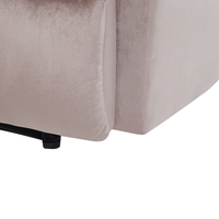 Sedia reclinabile Taupe Rivestimento in velluto Push-Back Schienale e poggiapiedi regolabili manualmente Poltrona dal design retrò