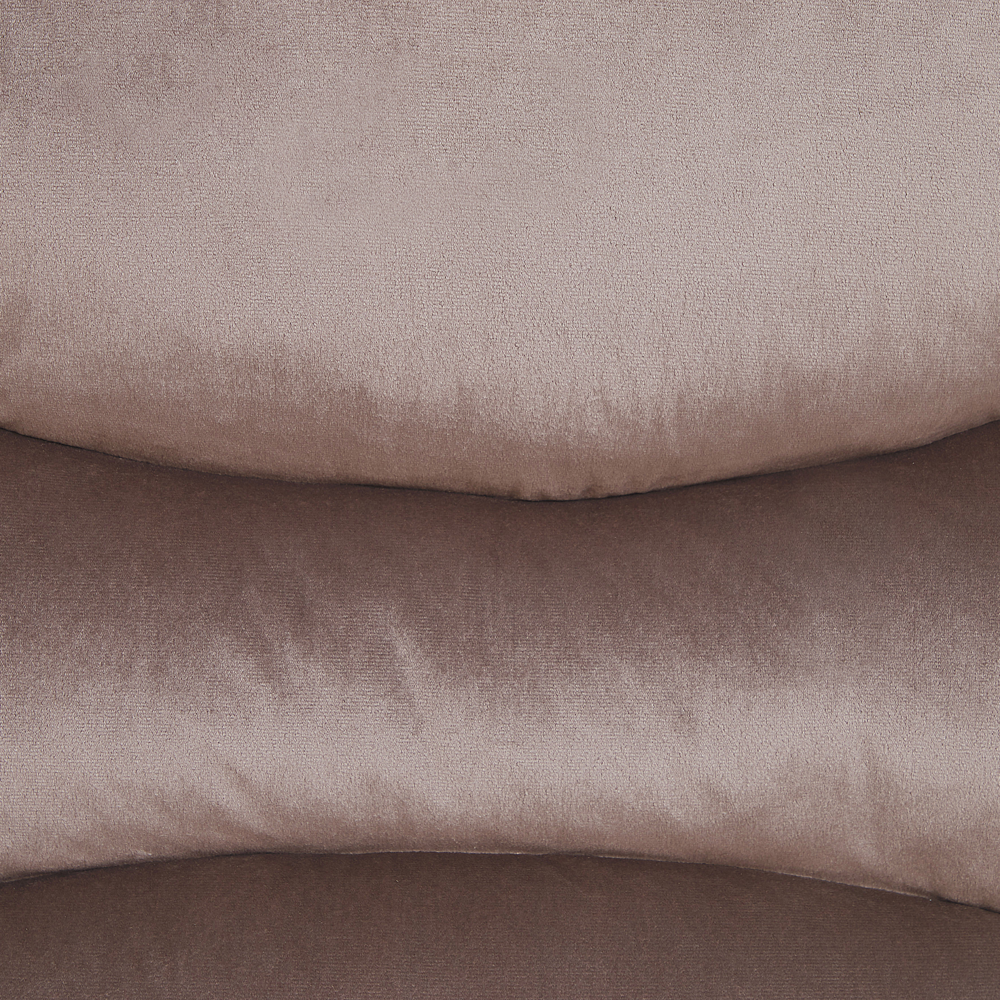 Sedia reclinabile Taupe Rivestimento in velluto Push-Back Schienale e poggiapiedi regolabili manualmente Poltrona dal design retrò