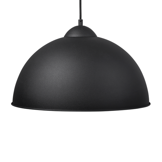 Lampada da soffitto nera Mezza Globo Metallo Industriale Moderna