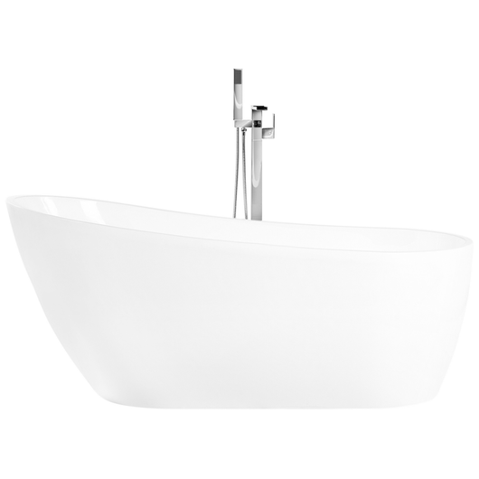 Vasca da bagno freestanding in acrilico sanitario bianco 170 x 78 cm design ovale
