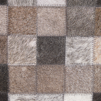 Tappeto tappetino Pelle Bovina Patchwork Multicolore 160 x 230 cm Motivo Geometrico Moderno