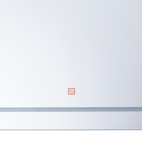 Specchio da parete con LED argento 60 x 80 cm Rettangolare Illuminato Sistema Antiappannamento