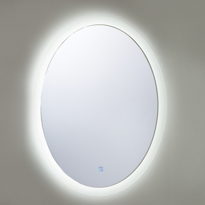 Specchio da Parete con LED Argento 60 x 80 cm Rettangolare Illuminato Sistema Antiappannamento Mobile Bagno