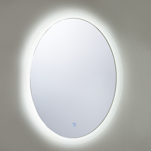 Specchio da Parete con LED Argento 60 x 80 cm Rettangolare Illuminato Sistema Antiappannamento Mobile Bagno