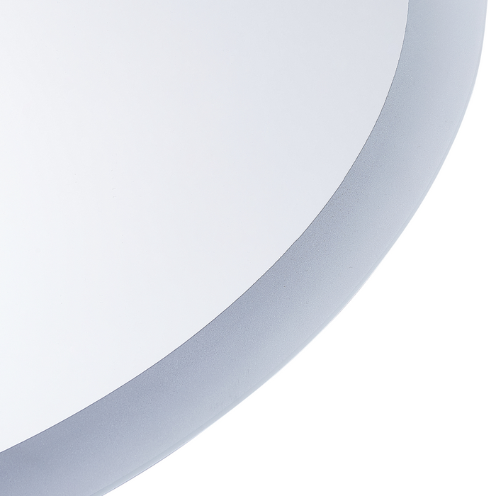 Specchio da Parete con LED Argento 60 x 80 cm Rettangolare Illuminato Sistema Antiappannamento Mobile Bagno