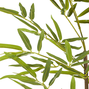 Pianta di bambù artificiale in vaso Materiale sintetico verde e Nero 160 cm Accessorio decorativo per interni