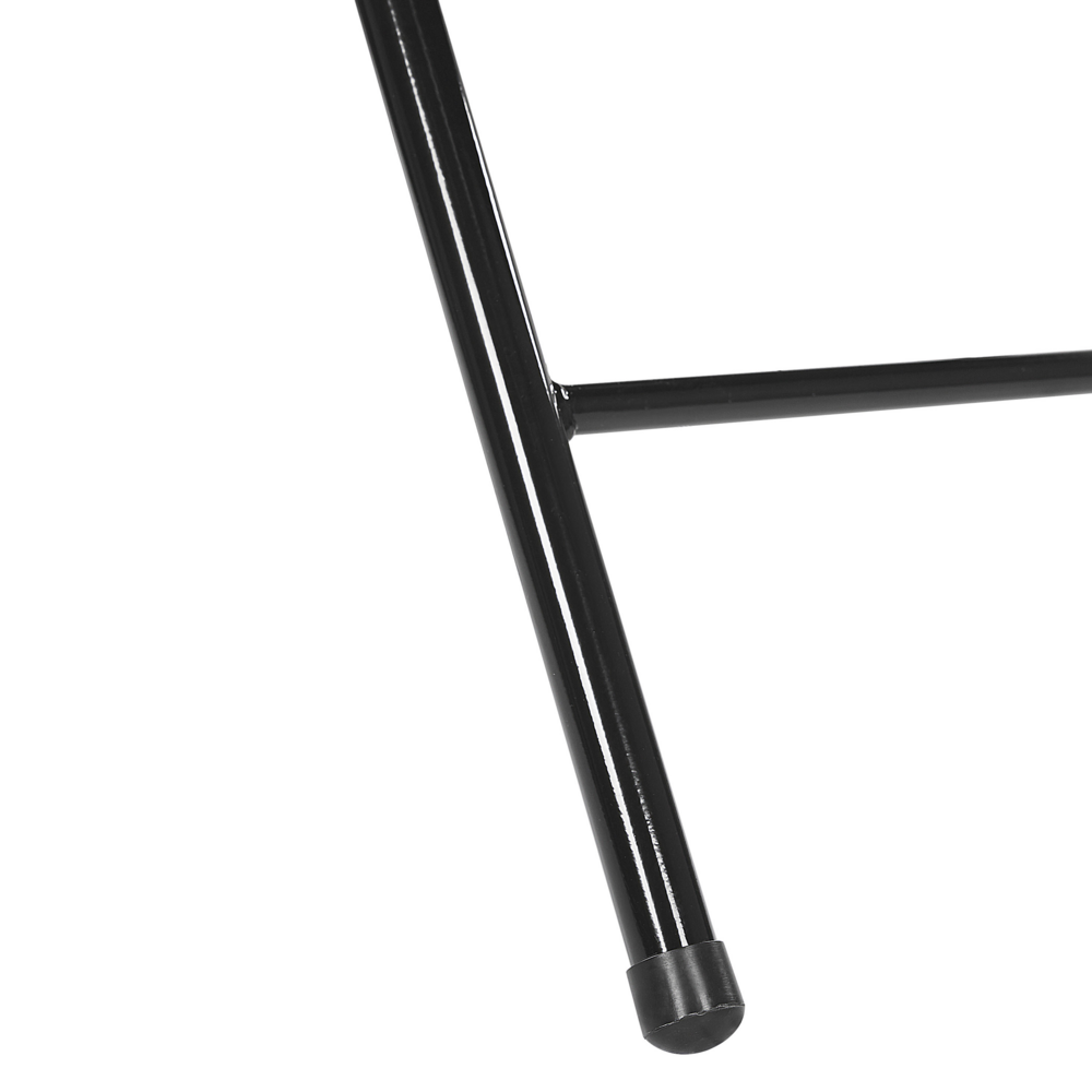 Set di 4 sedie pieghevoli con struttura in metallo Nero sedile e schienale imbottiti in tessuto sedili pieghevoli