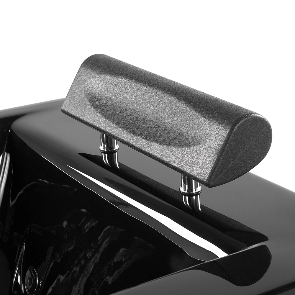 Vasca Idromassaggio Nero Sanitario Acrilico Imbottito Poggiatesta LED 172 x 83 cm