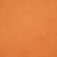 Pouf ottomana poggiapiedi rotondo in velluto arancione moderno