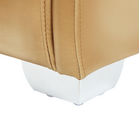 Letto ad acqua 180 x 200 cm in pelle dorata con accessori stile contemporaneo moderno