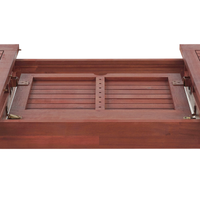 Set da pranzo da giardino Tavolo allungabile legno acacia chiaro 6 sedie cuscini talpa Schienale regolabile pieghevole in stile rustico