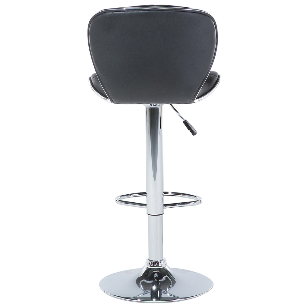 Set di 2 sgabelli da bar in ecopelle nera girevole regolabile in altezza sedia da bar moderna da cucina