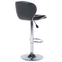 Set di 2 sgabelli da bar in ecopelle nera girevole regolabile in altezza sedia da bar moderna da cucina