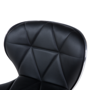 Set di 2 sgabelli da bar in ecopelle nera girevole regolabile in altezza sedia da bar moderna da cucina